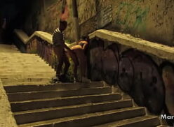 Manu kitty sex transando na rua com homem de pau grande