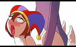 Hentai digital circus loira peituda gostosa fodendo com seu parceiro dotado