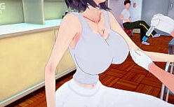 Hentai gender bender com uma rola na xoxota