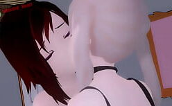 Hentai yuri lesbian loirinho metendo o pau na morena