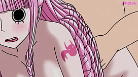 Perona one piece hentai metendo a piroca de borracha no cu