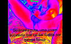 Xheli pelada sentando no cacete duro