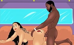 King hentai do rabo grande fodendo com um moreno