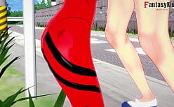 Neon genesis evangelion pornô fodendo com força na piroca do novinho