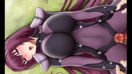 Scathach hentai com morena fodendo com seu parceiro dotado