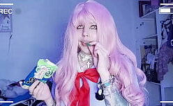 Yuno gasai hentai a mulher pelada se dando de quatro